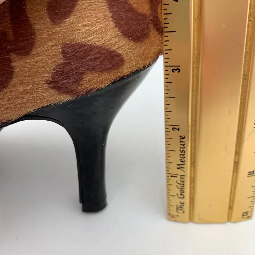 Comfort Plus Predictions Leopard Calf Hair Pointed Toe Stiletto Heels Women 8.5‎